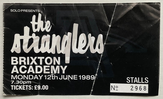 Stranglers Original Used Concert Ticket Brixton Academy London 12th June 1989