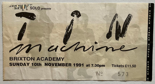 David Bowie Tin Machine Original Used Concert Ticket Brixton Academy London 10th Nov 1991