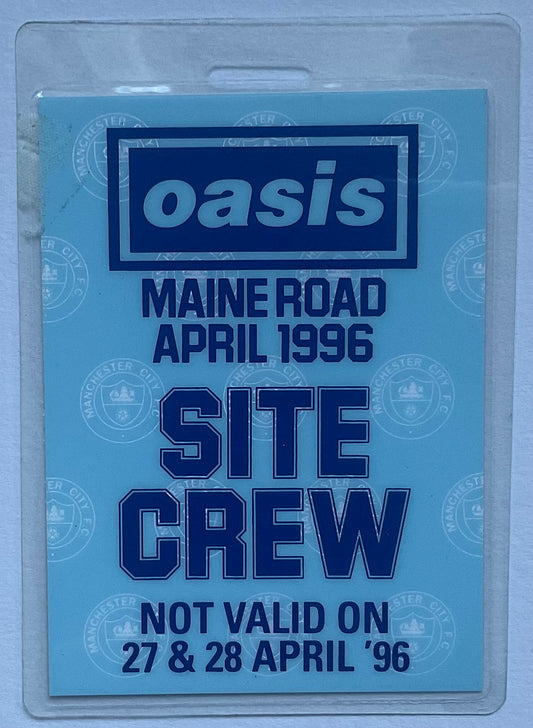 Oasis Original Concert Backstage Pass Ticket Main Road Manchester Apr 1996