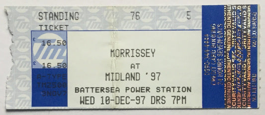 Smiths Morrissey Original Used Concert Ticket Battersea Power Station London 18th Dec 1997