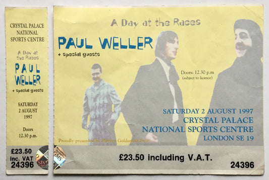 Paul Weller Original Complete Concert Ticket Crystal Palace London 2nd Aug 1997
