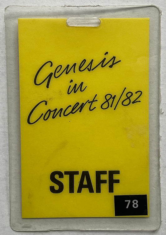Genesis Original Concert Backstage Pass Ticket Abacab Tour 1981/82