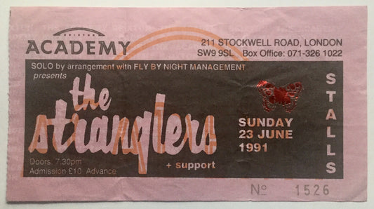 Stranglers Original Used Concert Ticket Brixton Academy London 23rd June 1991
