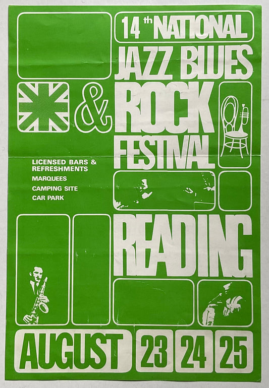 Focus Traffic Alex Harvey Original 14th Reading Festival Handbill Flyer Aug 1974