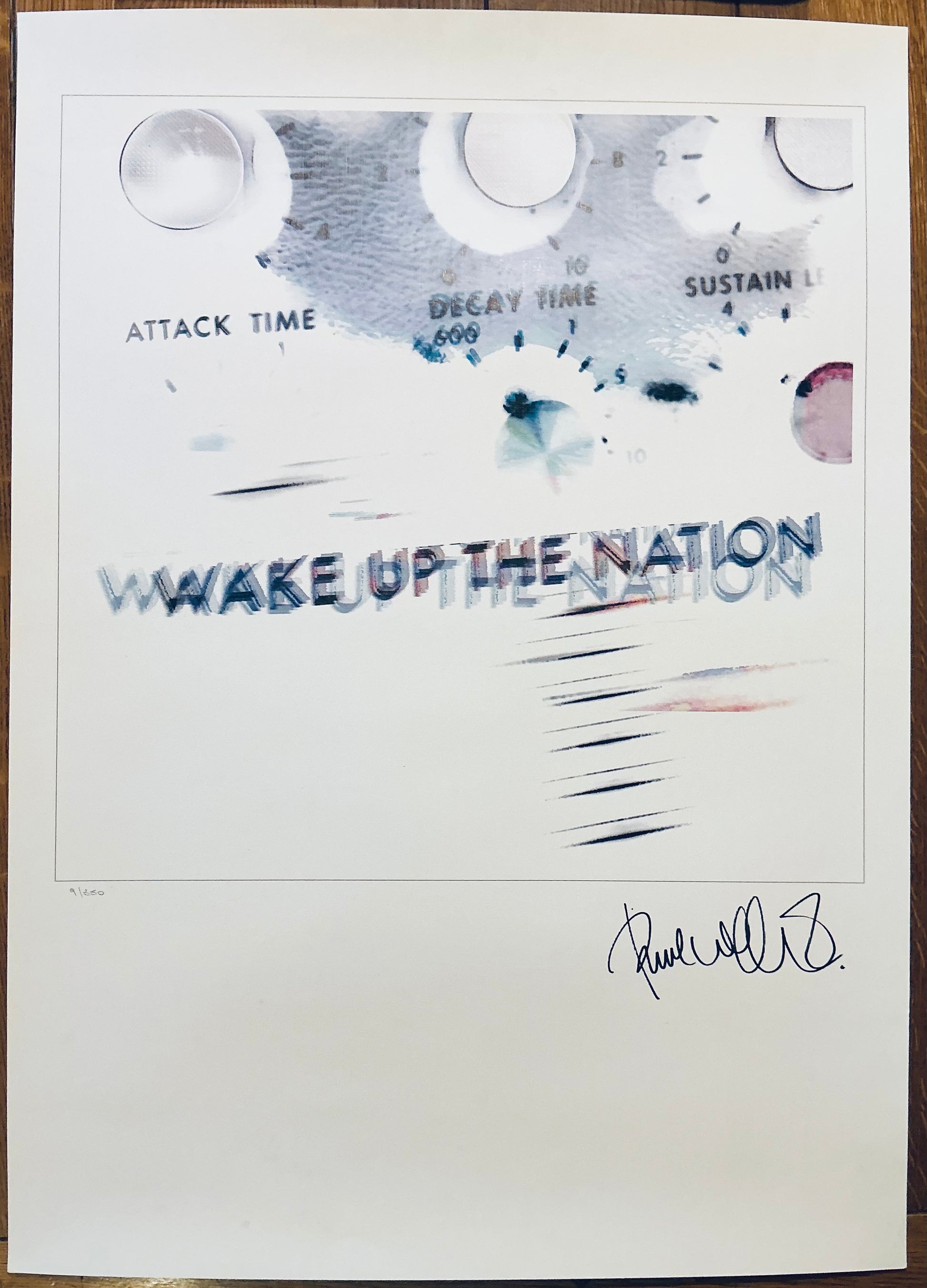 Paul Weller Wake Up the Nation Original Signed Limited Edition Lithohraph Print Poster 2010