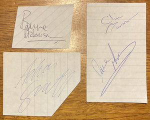 Iron Maiden Genuine Autographed Signed Paper Sheets Early 1980s