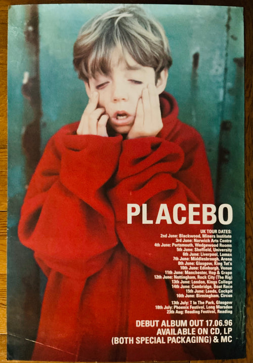 Placebo Original Concert Tour Gig Poster UK Tour Jun/Aug 1996