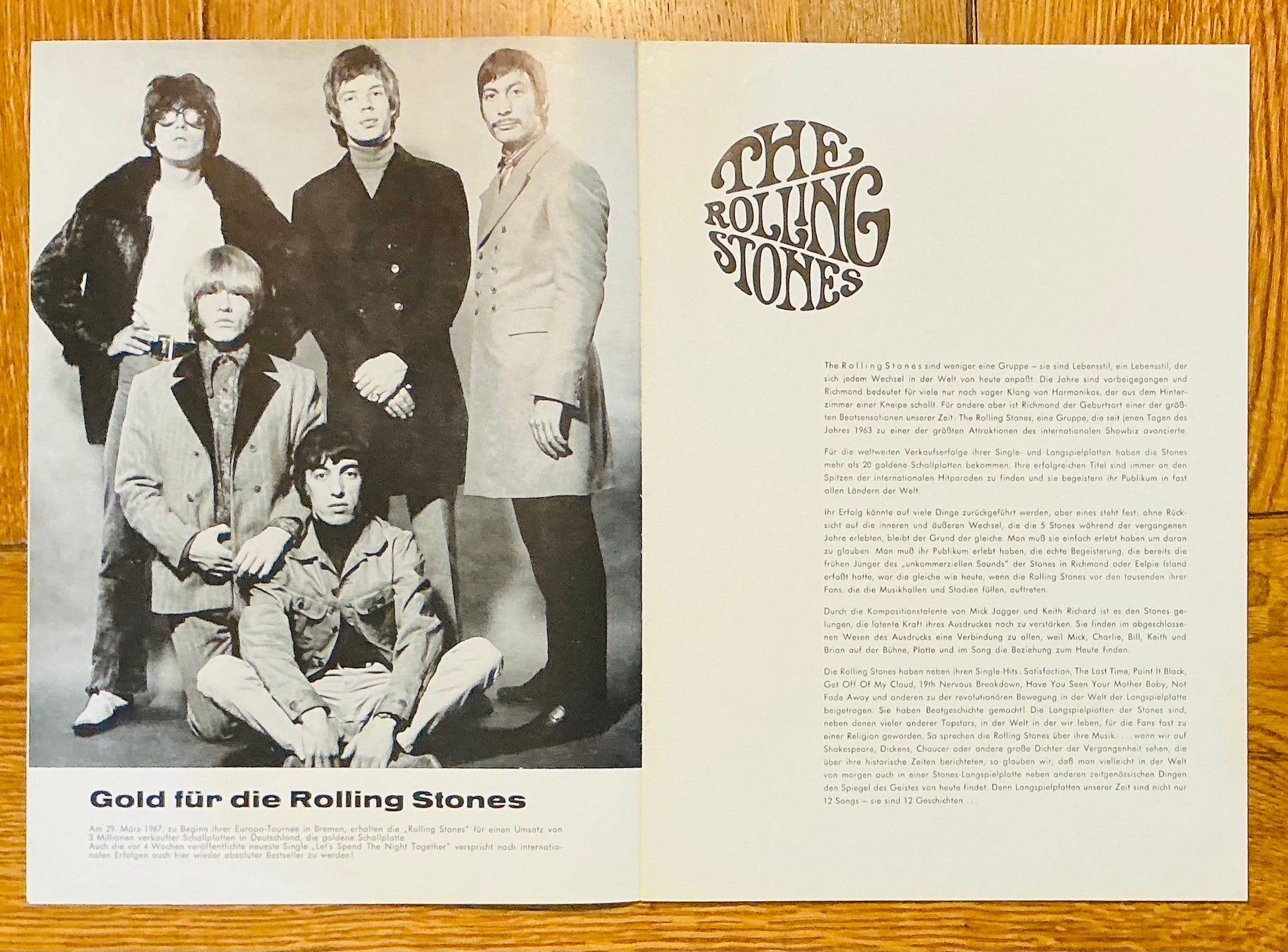 Rolling Stones Original Concert Programme German Tour Mar/ Apr 1967