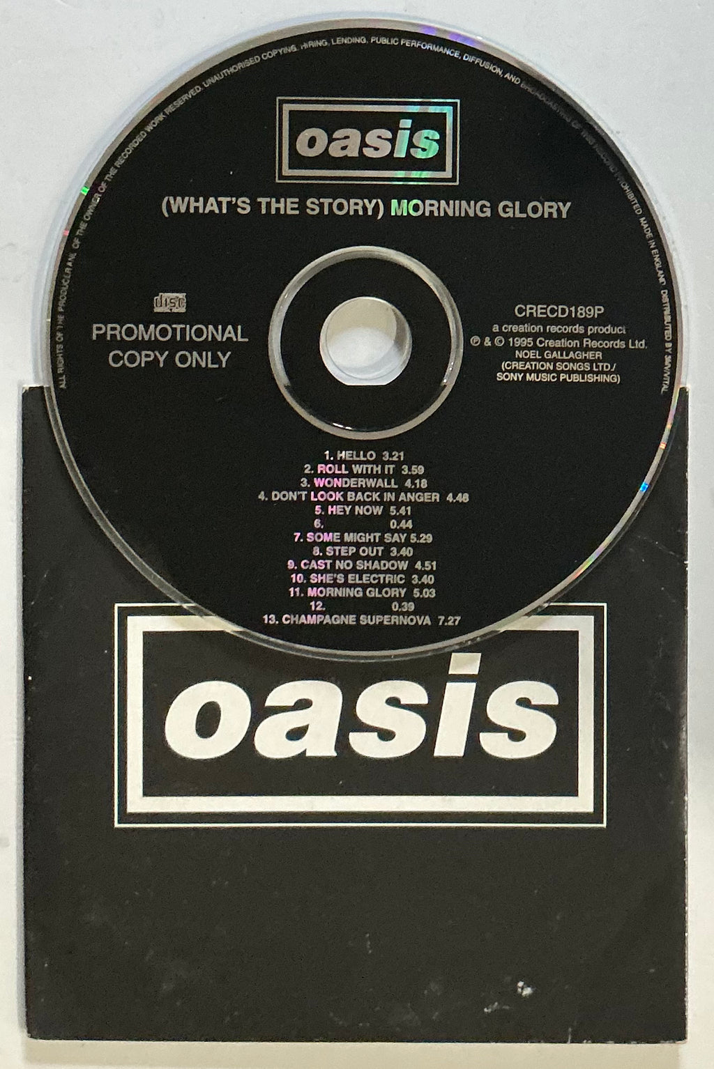 Oasis (What’s the Story) Morning Glory 13 Track Withdrawn Promo Demo CD UK 1995