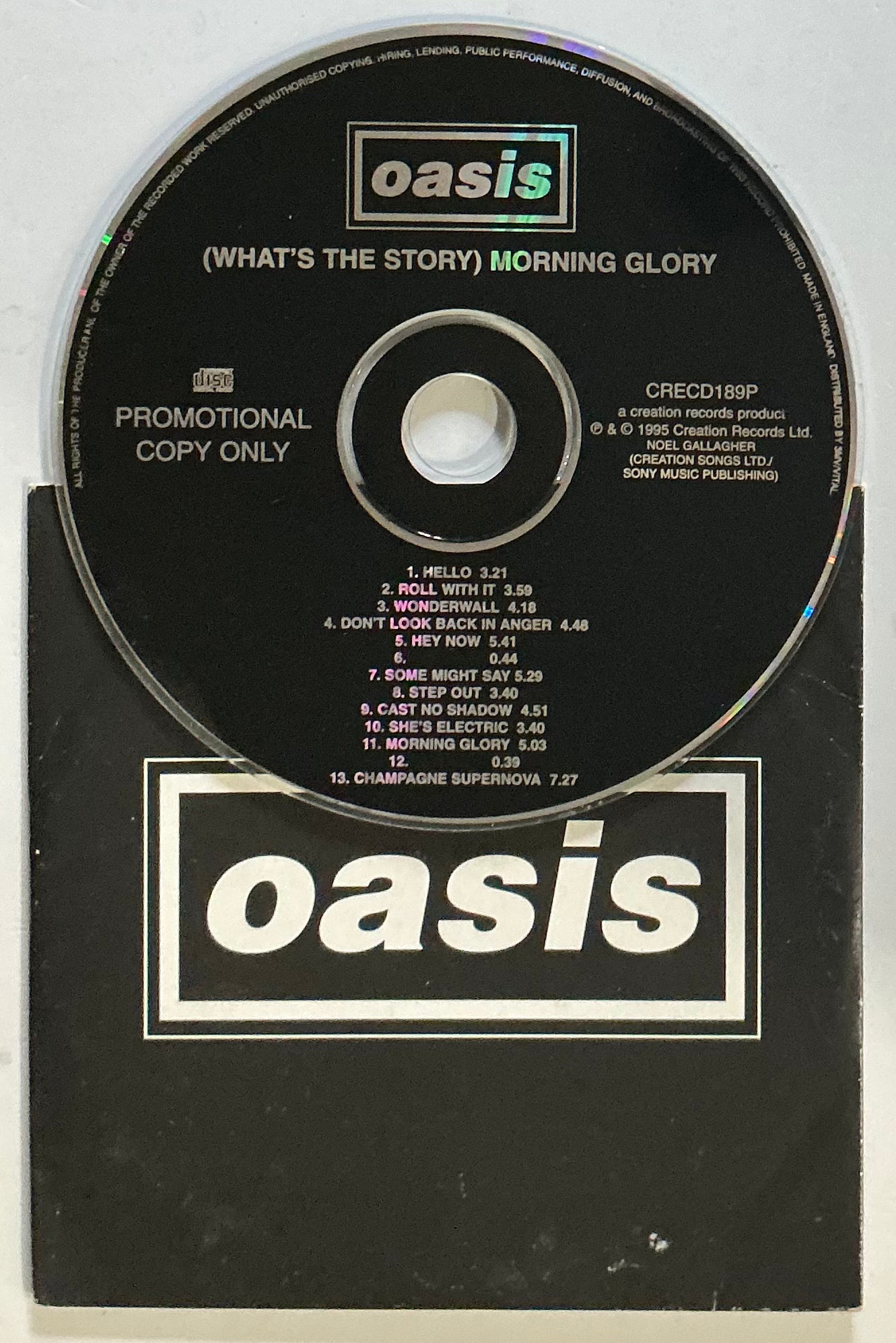 Oasis (What’s the Story) Morning Glory 13 Track Withdrawn Promo Demo CD UK 1995