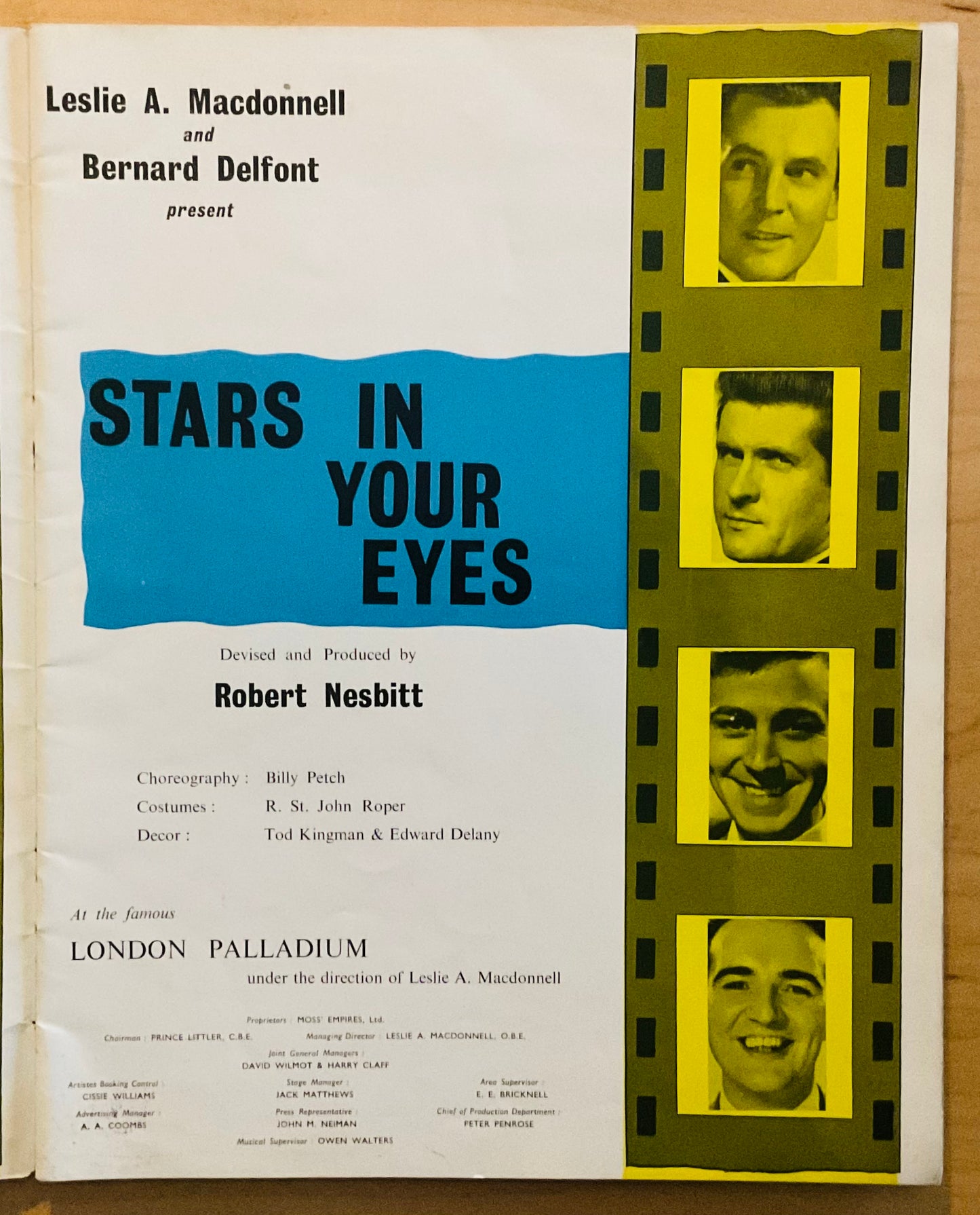 Cliff Richard Russ Conway Original Concert Programme and Playbill Stars in Your Eyes London Palladium Jun 1960