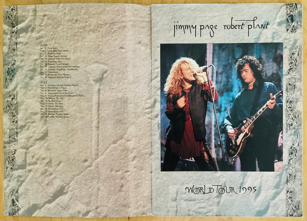 Led Zeppelin Jimmy Page Robert Plant Original Concert Programme World Tour 1995