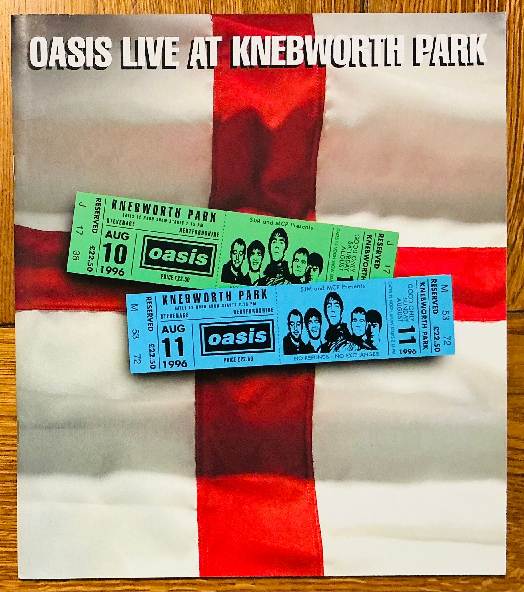 Oasis Original Concert Tour Gig Programme Knebworth Park 1996