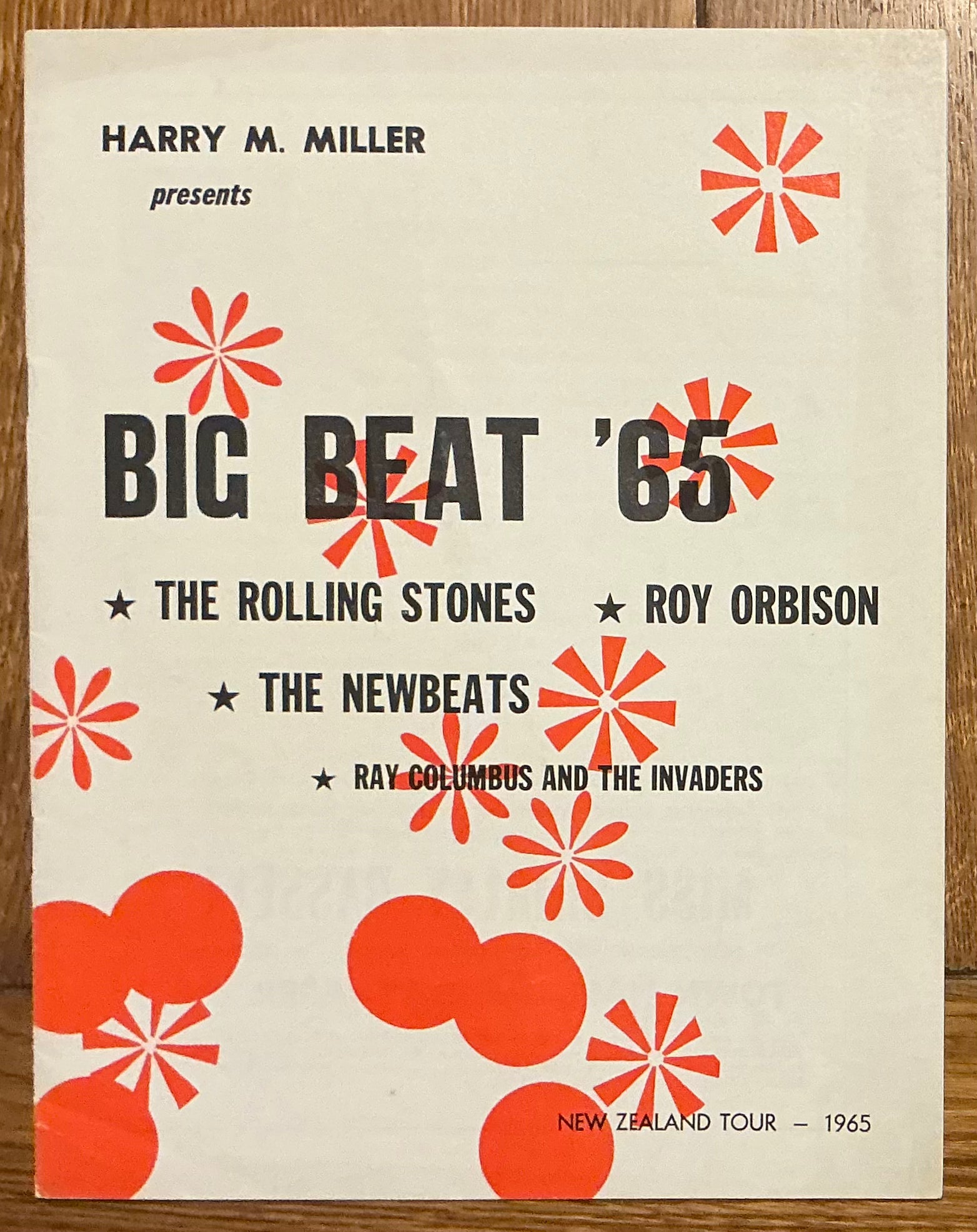 Rolling Stones Original Concert Programme Big Beat New Zealand Tour 1965