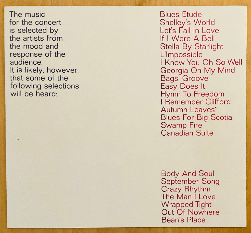 Oscar Peterson Coleman Hawkins Original Concert Programme European Tour Oct 1967