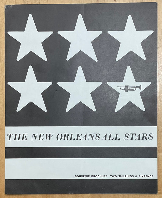 Alvin Alcorn Keith Smith Original Concert Programme New Orleans All Stars UK Tour Feb 1966