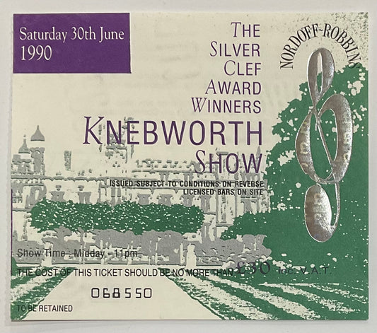 Eric Clapton Pink Floyd Paul McCartney Original Concert Ticket Knebworth 30th Jun 1990