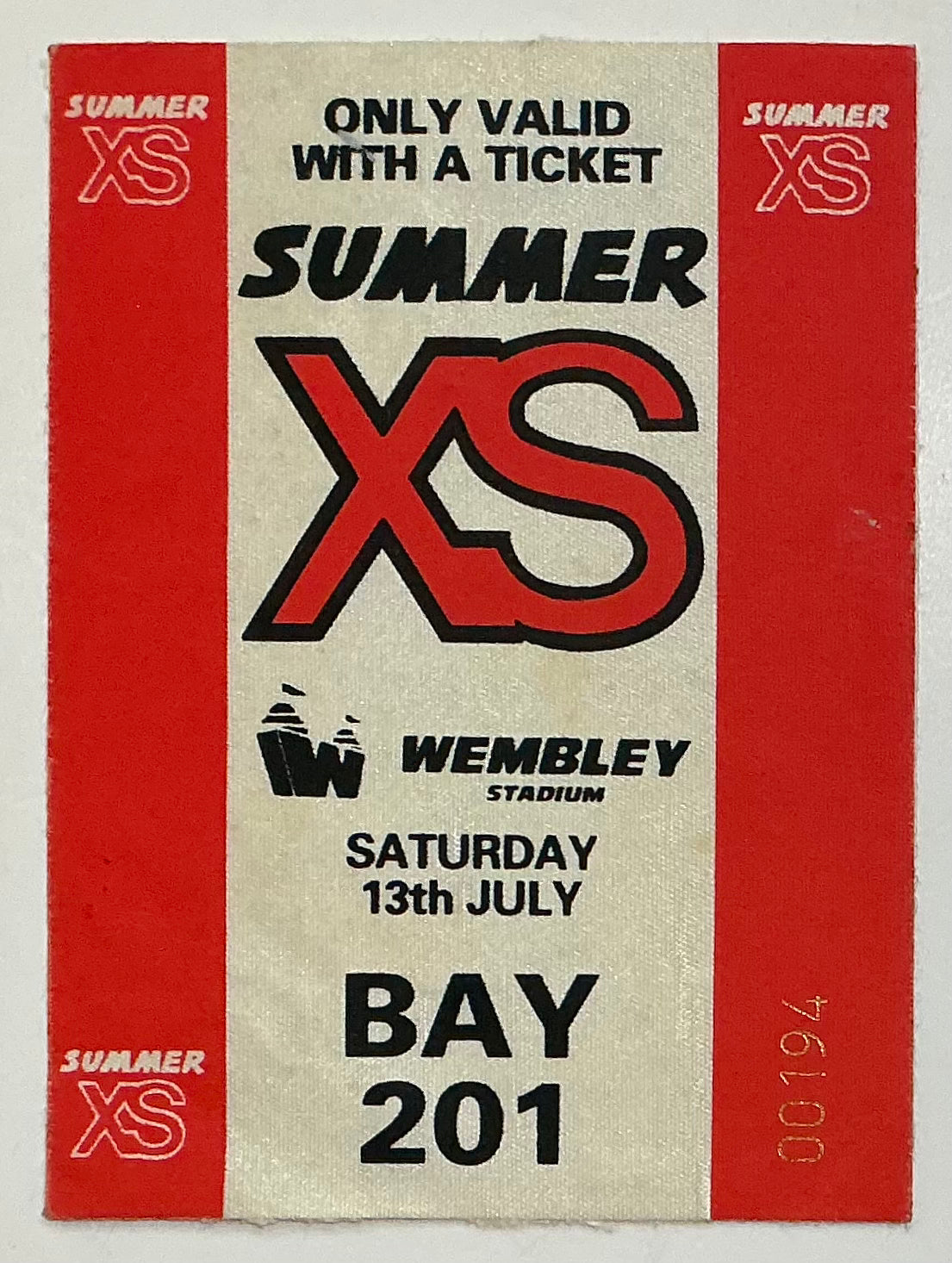 INXS Deborah Harry Original Used Concert Backstage Pass Ticket Wembley Stadium London 13th Jul 1991