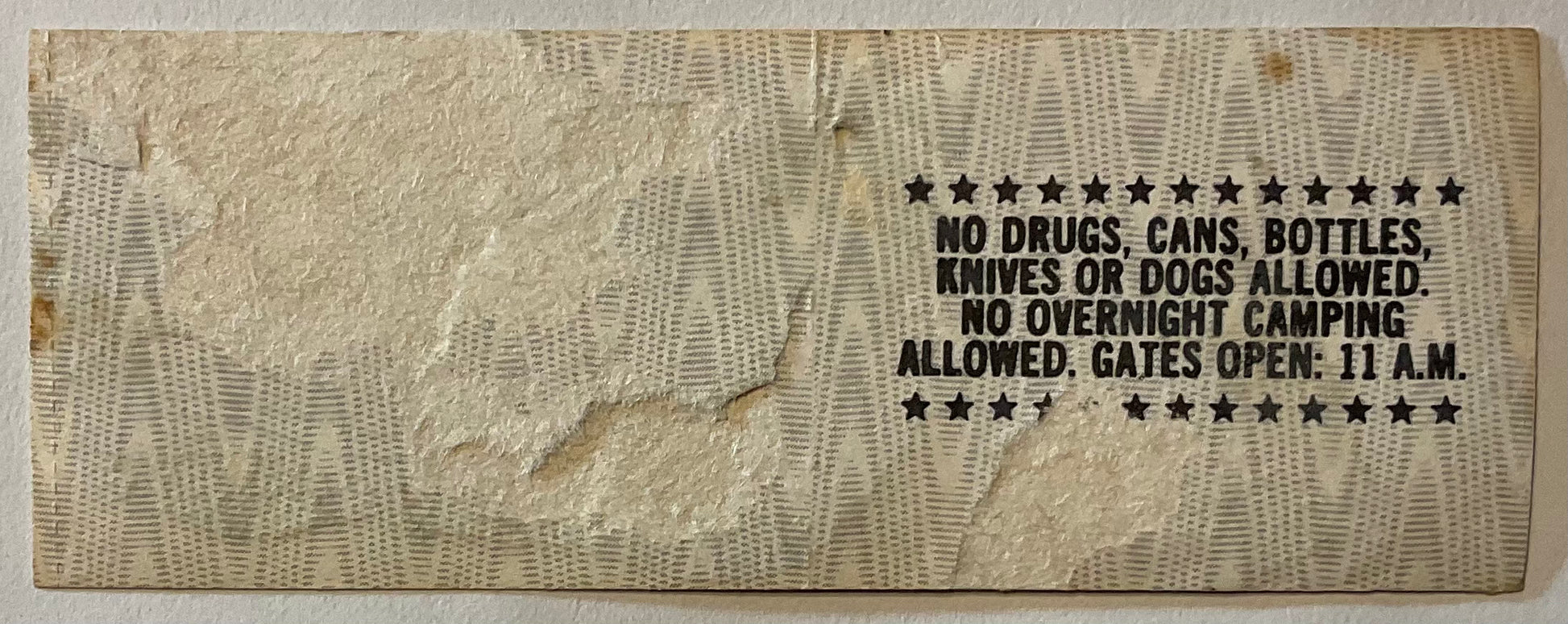 Fleetwood Mac Original Unused Concert Ticket UCSB Campus Stadium Santa Barbara 2nd Oct 1977