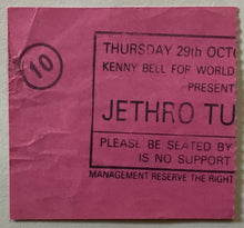 Load image into Gallery viewer, Jethro Tull Original Used Concert Ticket Hammersmith Odeon London 29th Oct 1987