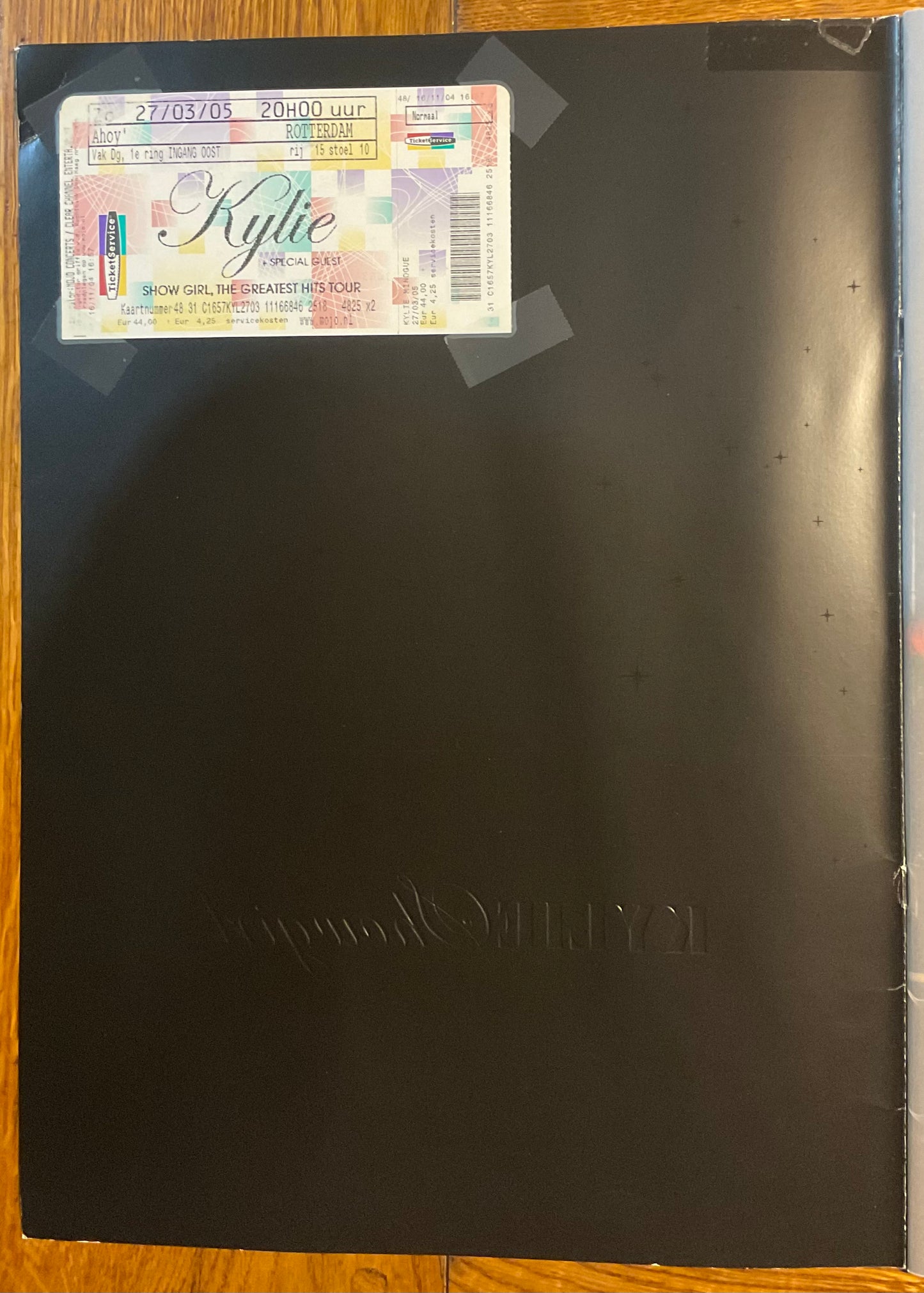 Kylie Minogue Original Concert Ticket & Programme Showgirl Greatest Hits Tour 2005