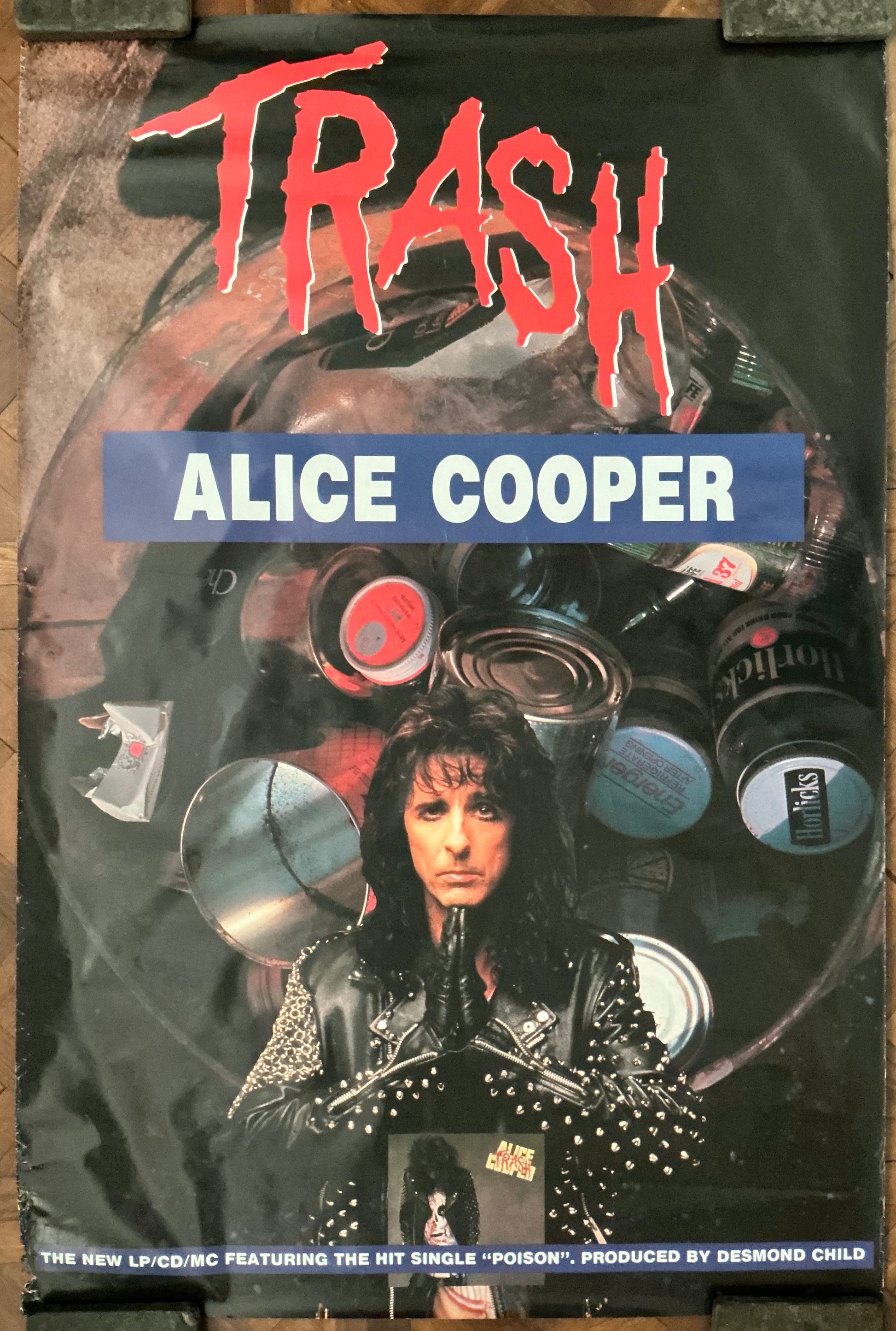 Alice Cooper Trash Original Promo Poster Epic Records 1989