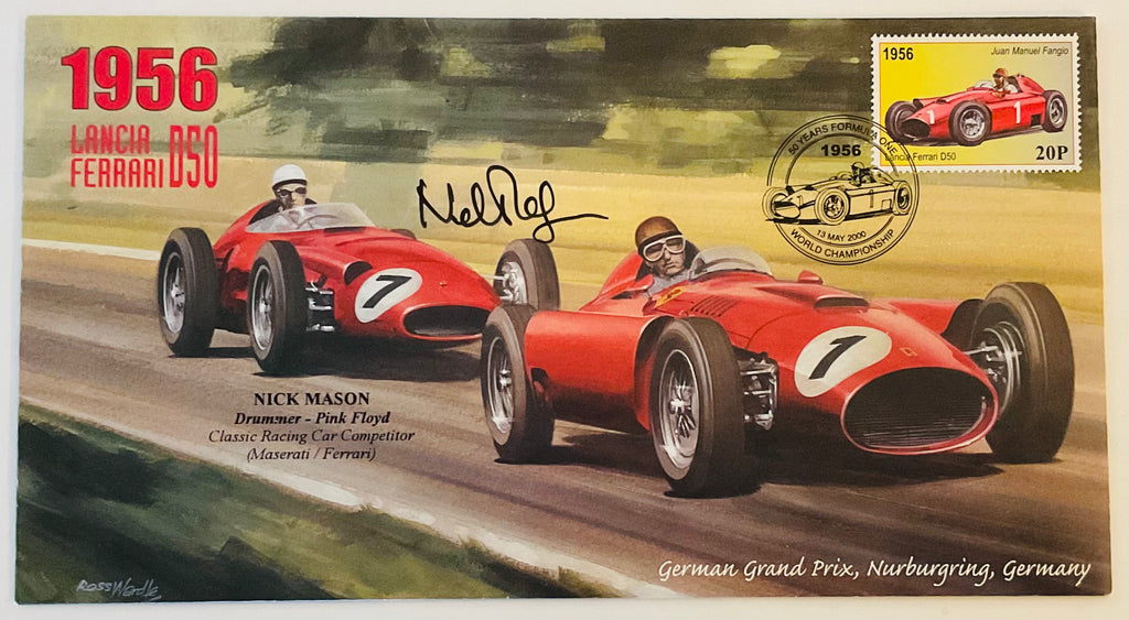 Pink Floyd Nick Mason Original Signed Autographed Lancia Ferrari D50 1st Day Cover 2006