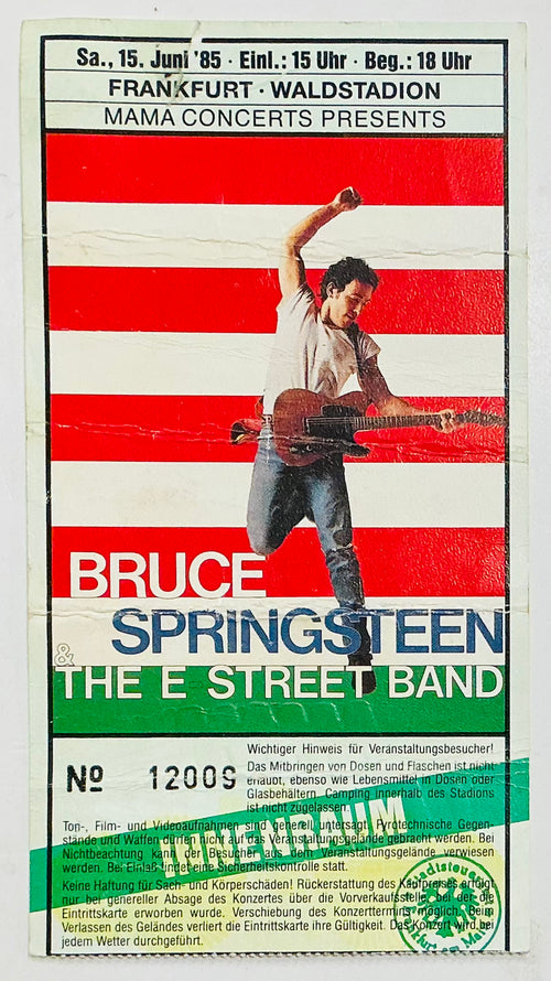 Bruce Springsteen Original Used Concert Ticket Waldstadion Frankfurt 15th Jun 1985
