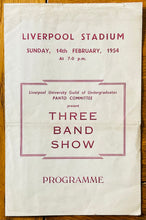 Load image into Gallery viewer, Ronnie Scott Orchestra Teddy Foster Merseyssippi Jazz Band Original Concert Programme Liverpool Stadium 14th Feb 1954