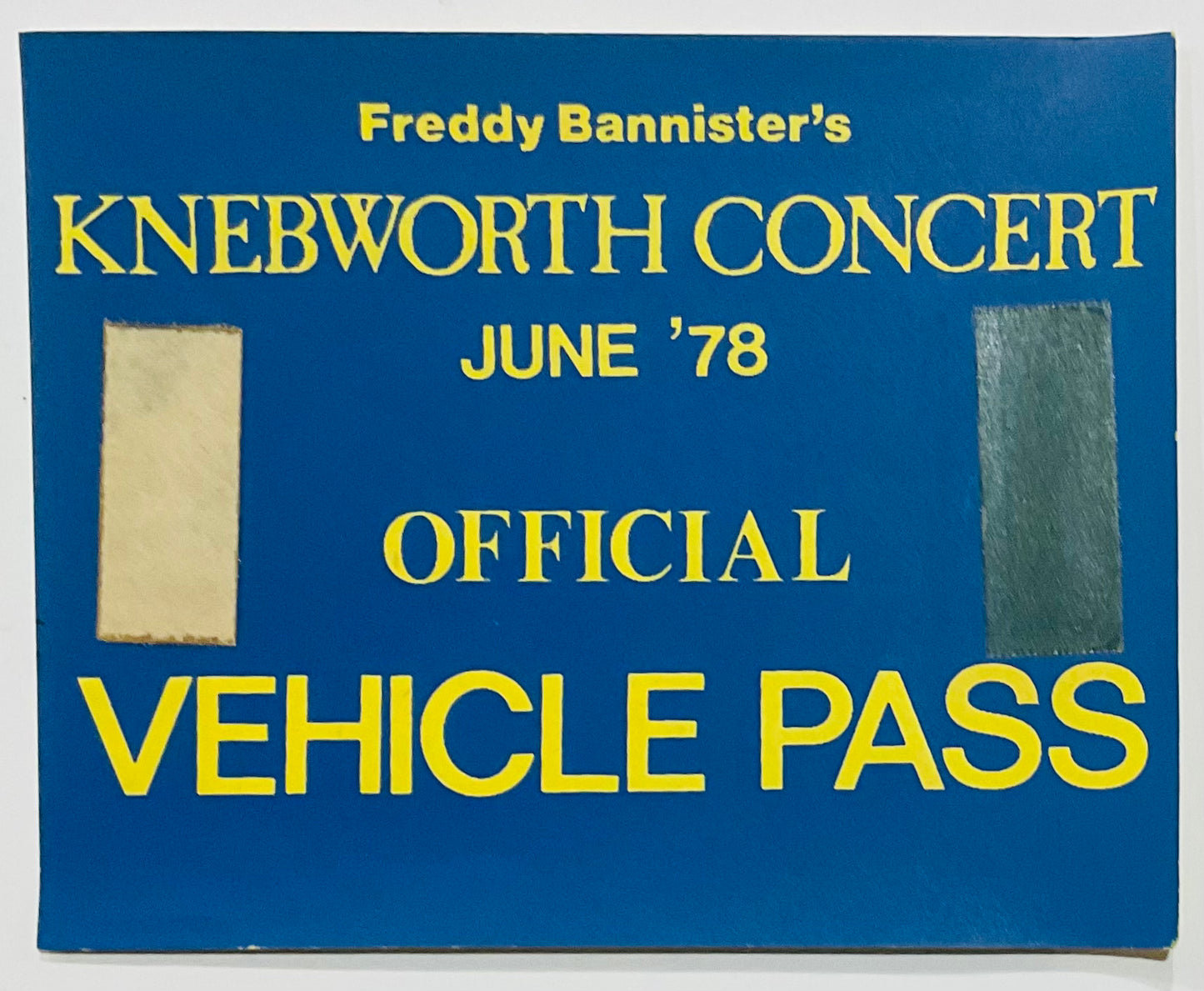 Genesis Jefferson Starship Original Unused Concert Backstage Pass Ticket Knebworth Park 24th Jun 1978