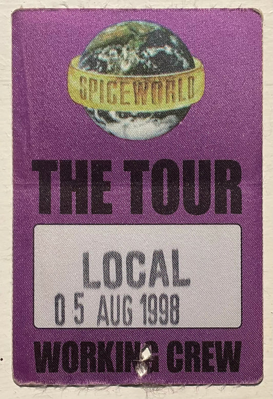 Spice Girls Original Unused Concert Backstage Pass Ticket Fiddlers Green Amphitheatre Greenwood Village 5th Aug 1998