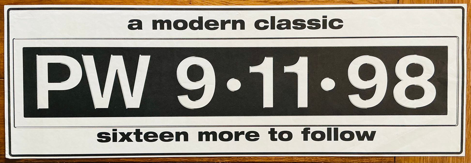 Jam Paul Weller Modern Classics Original Promtional Poster Banner 9th Nov 1998