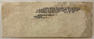 Fleetwood Mac Original Unused Concert Ticket Milwaukee County Stadium 11th Sep 1977
