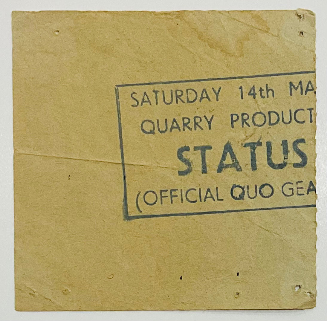 Status Quo Original Used Concert Ticket Hammersmith Odeon London 14th Mar 1981