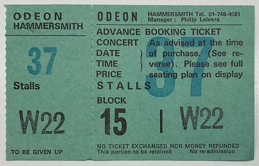 Gamma Ronnie Montrose Original Unused Concert Ticket Hammersmith Odeon London 8th Mar 1981