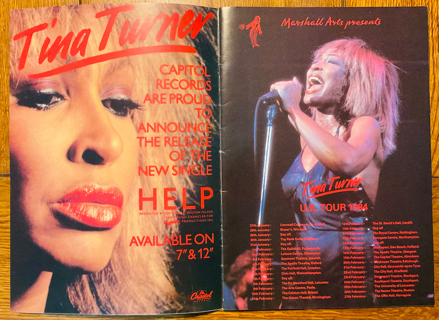 Tina Turner Original Concert Programme U.K. Tour 1984