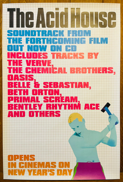 Oasis Verve Primal Scream Acid House Soundtrack Original Promo Poster 1998