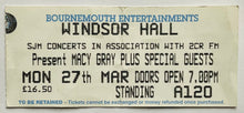 Load image into Gallery viewer, Macy Gray Original Used Concert Ticket BIC Bournemouth 27th Mar 2000