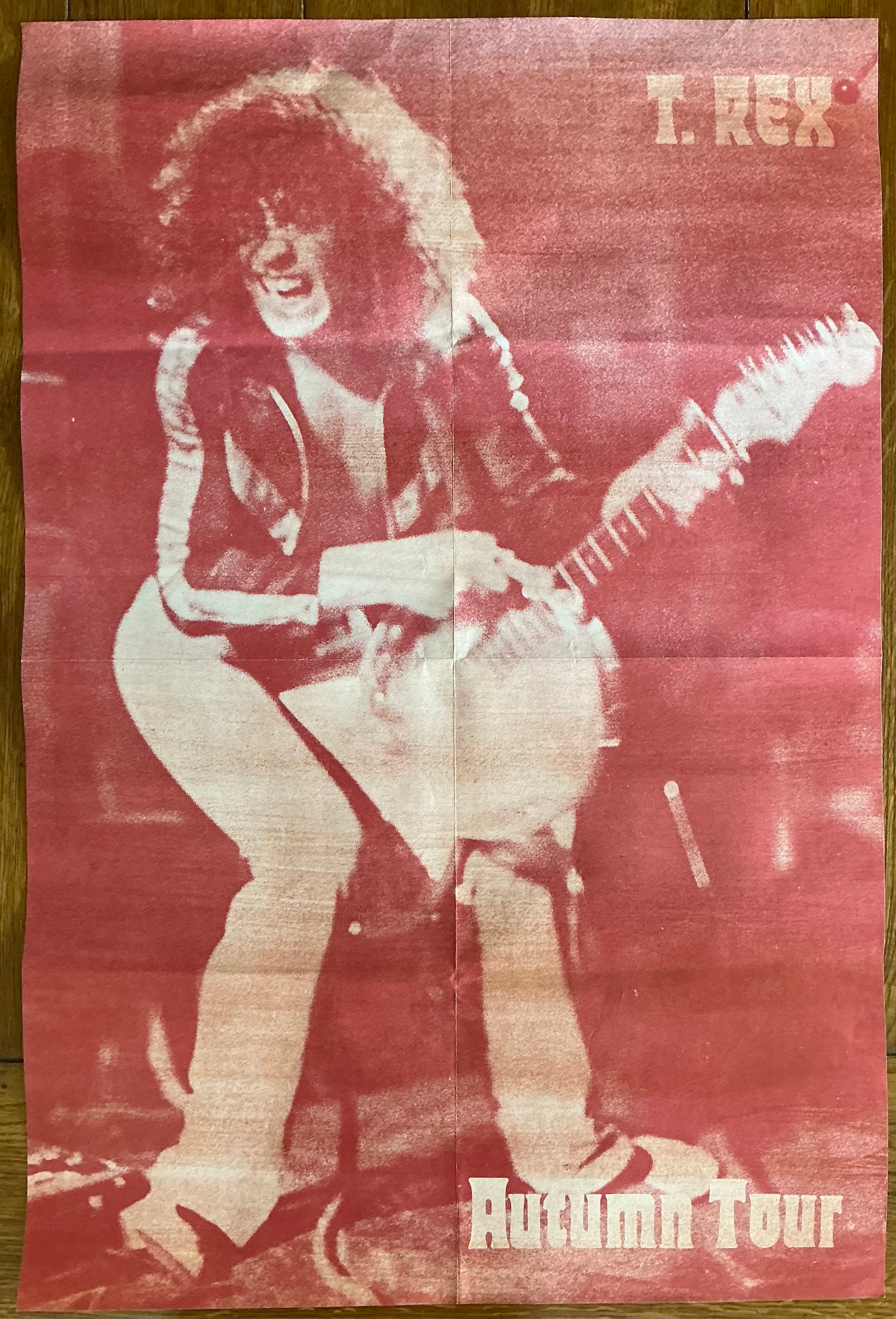 Marc Bolan T-Rex Original Concert Tour Gig Poster Autumn Tour 1972