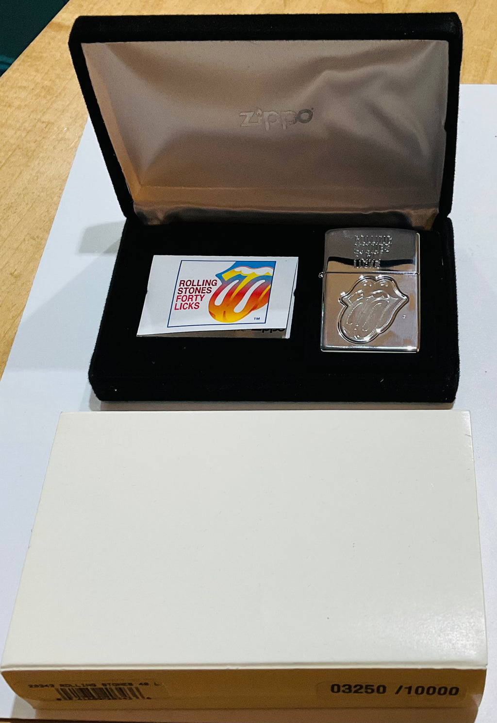Rolling Stones 40 Licks Rare Promo Zippo Lighter Boxset 2003