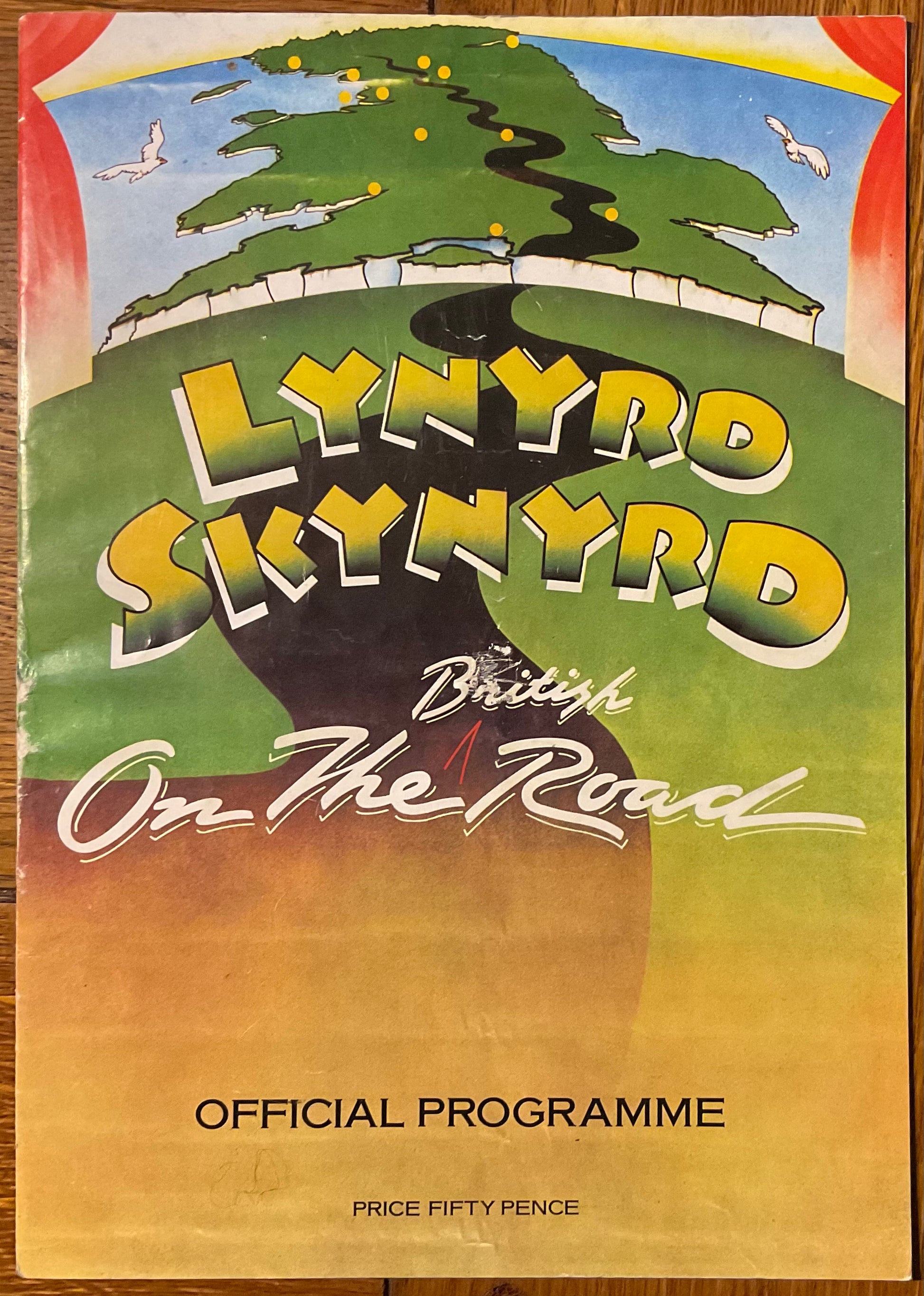 Lynyrd Skynyrd Original Concert Programme On The British Road UK Tour 1977