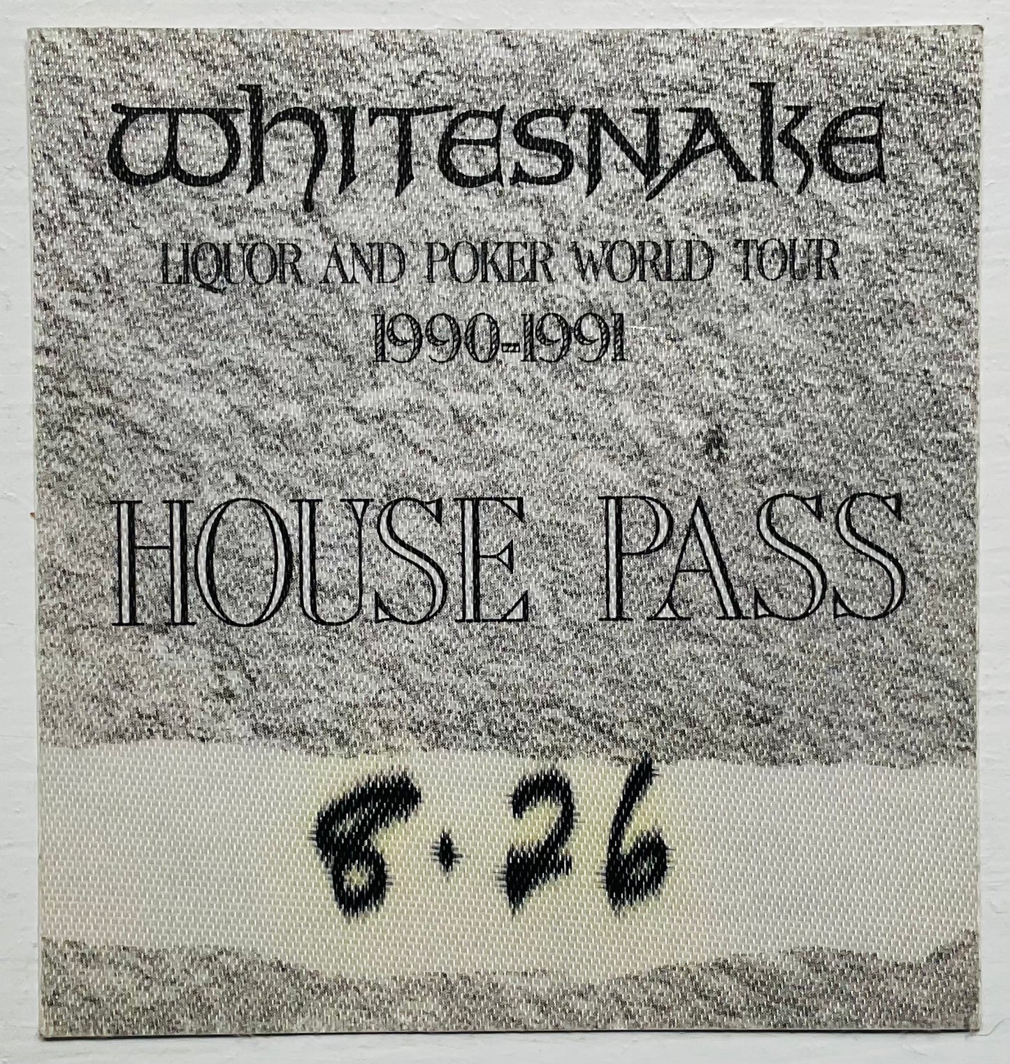 Whitesnake Original Used Concert Pass Ticket Monsters of Rock Utrecht 26th Aug 1990