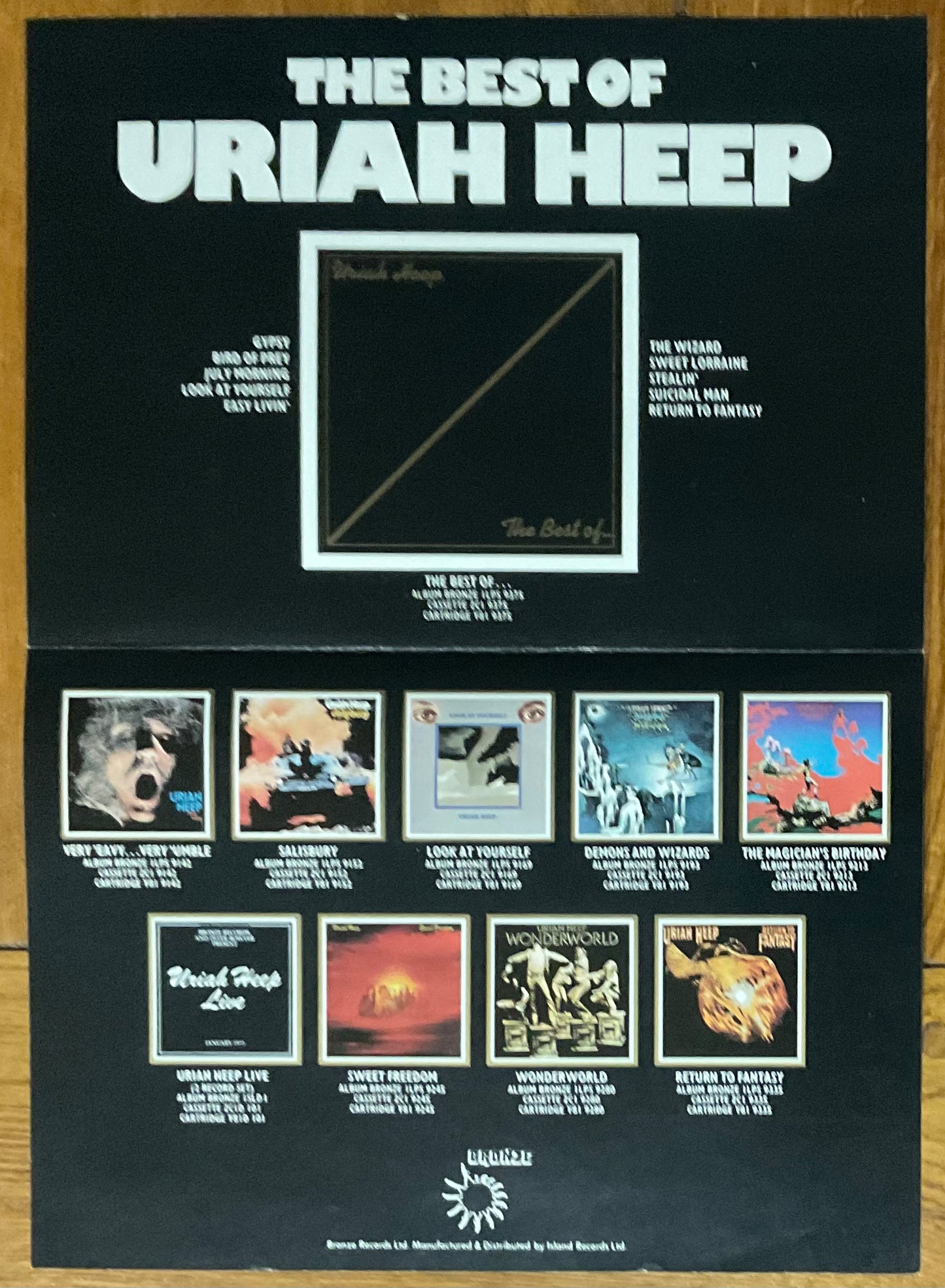 Uriah Heep Original Concert Programme Best Of Tour 1976