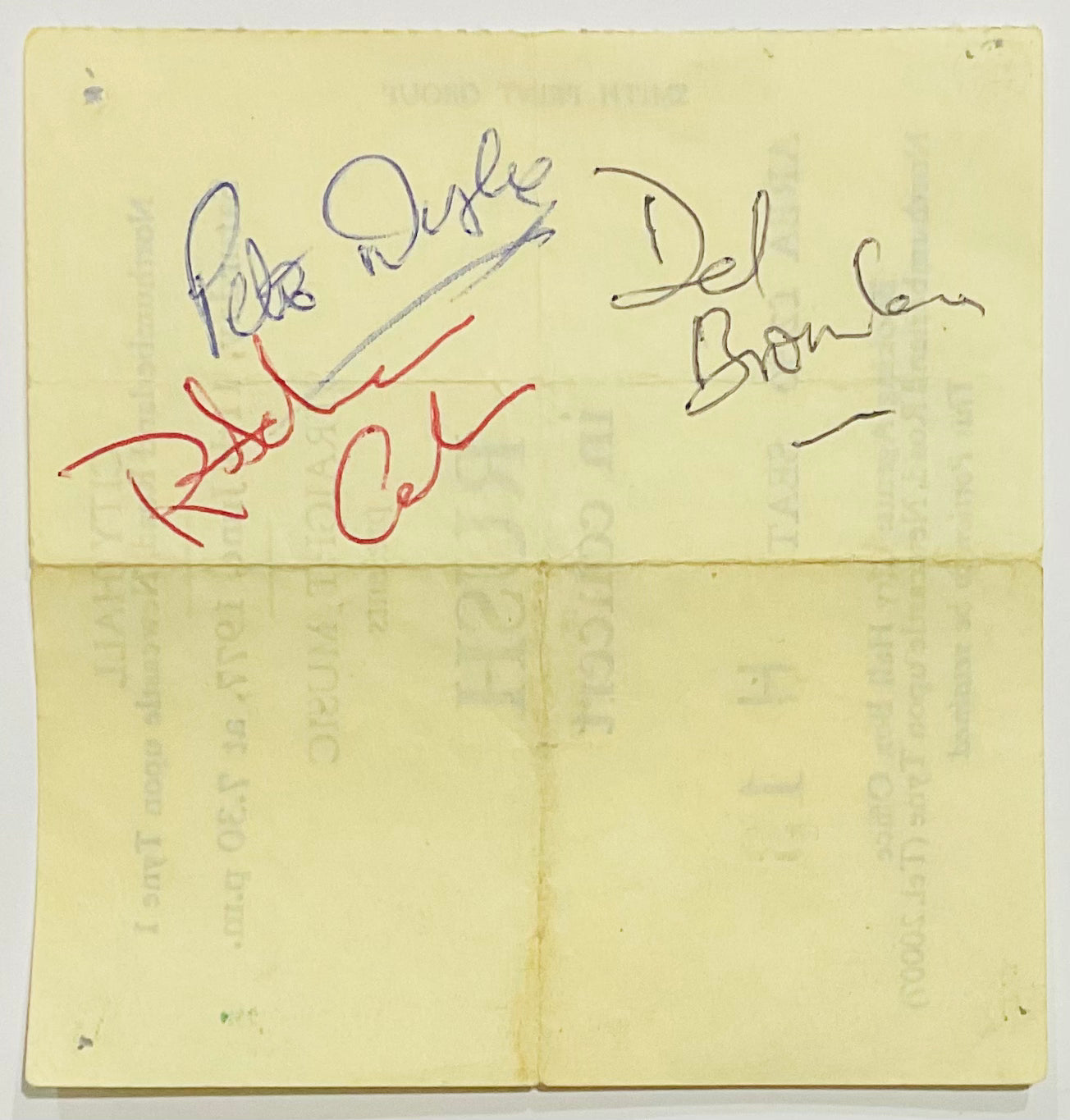 Rush Stray Original Used Signed Concert Ticket City Hall Newcastle 11th Jun 1977