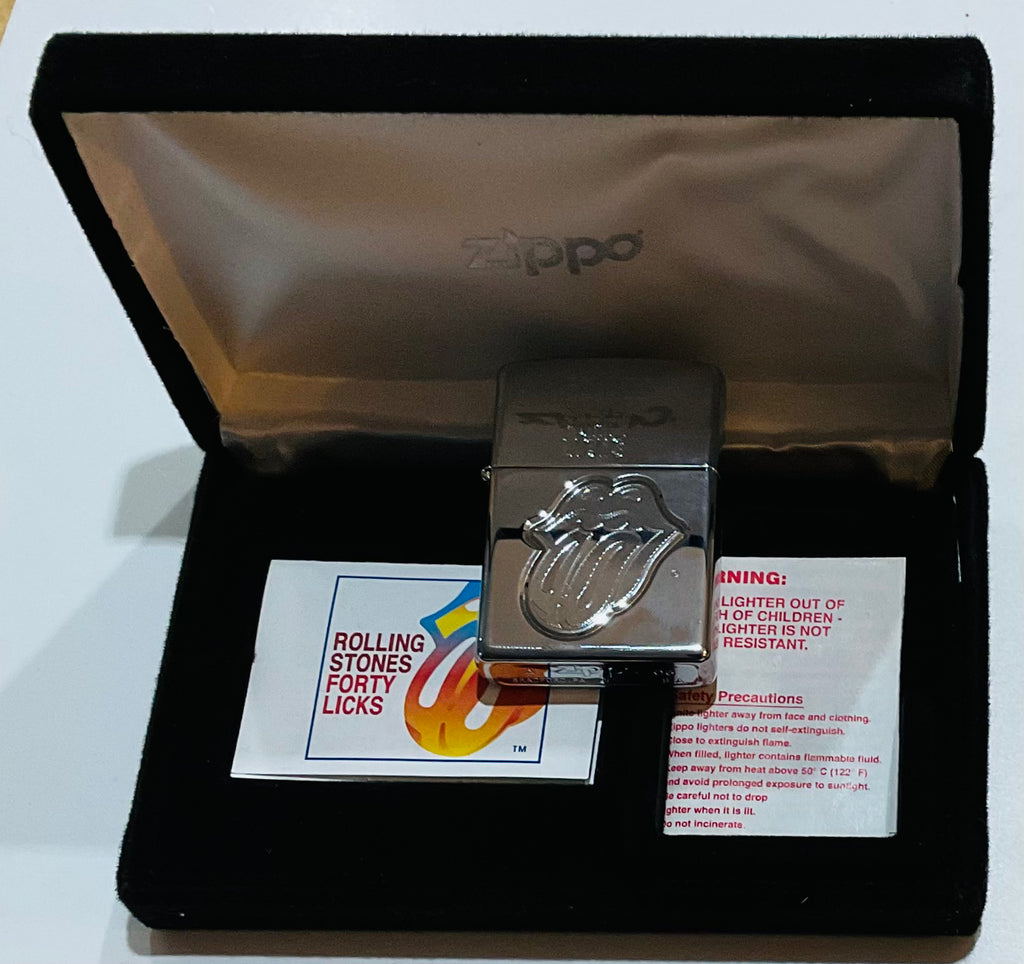 Rolling Stones 40 Licks Rare Promo Zippo Lighter Boxset 2003