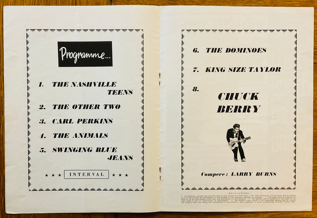 Chuck Berry Animals Original Signed Concert Programme UK Tour 1964