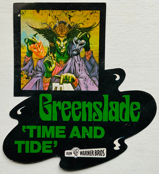 Greenslade Time and Tide Original Unused Promo Sticker Warner Bros 1975