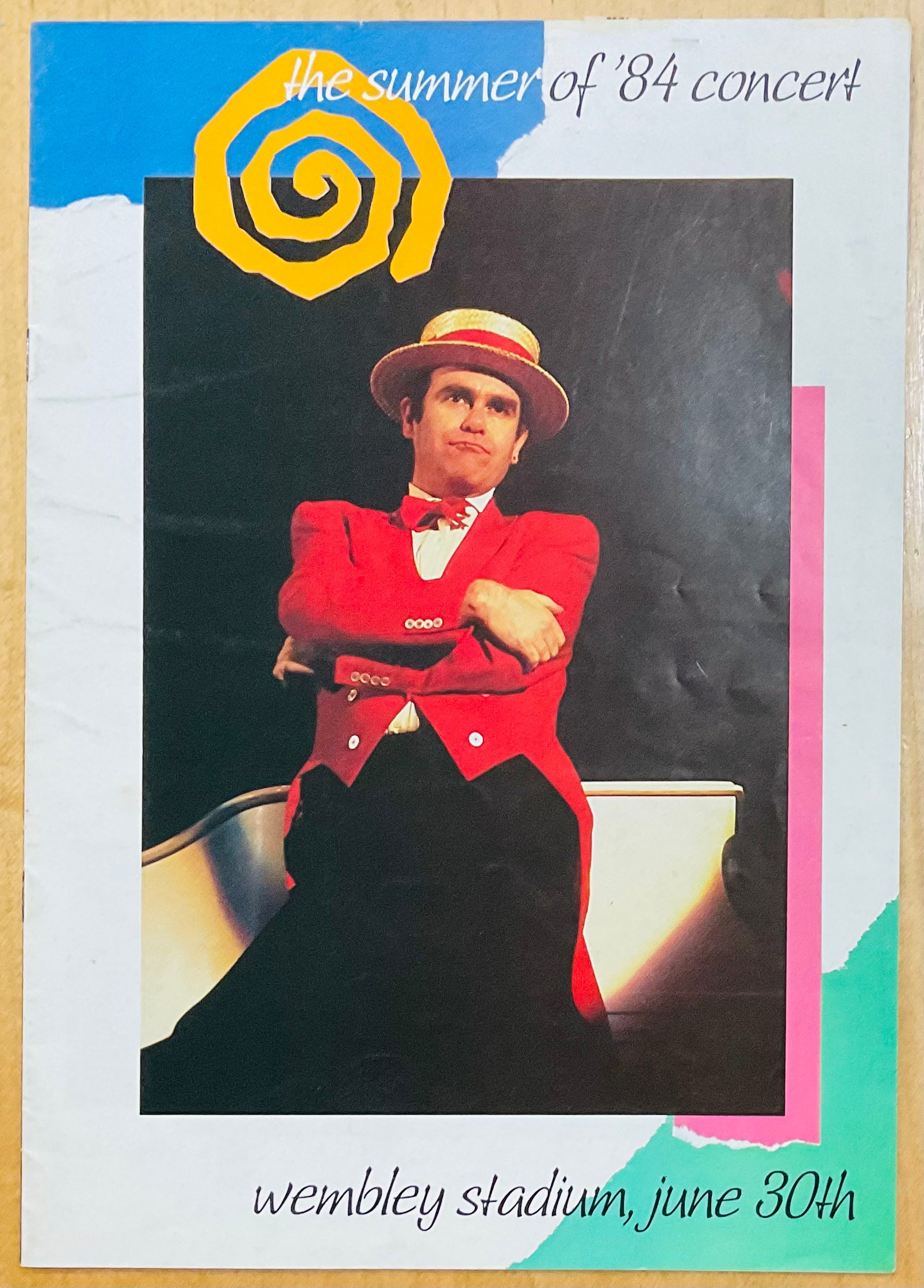 Elton John Original Concert Programme Wembley Stadium London 30th June 1984