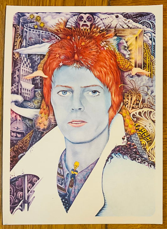 David Bowie Original Promo Card Postcard Flyer Big O Posters 1970s