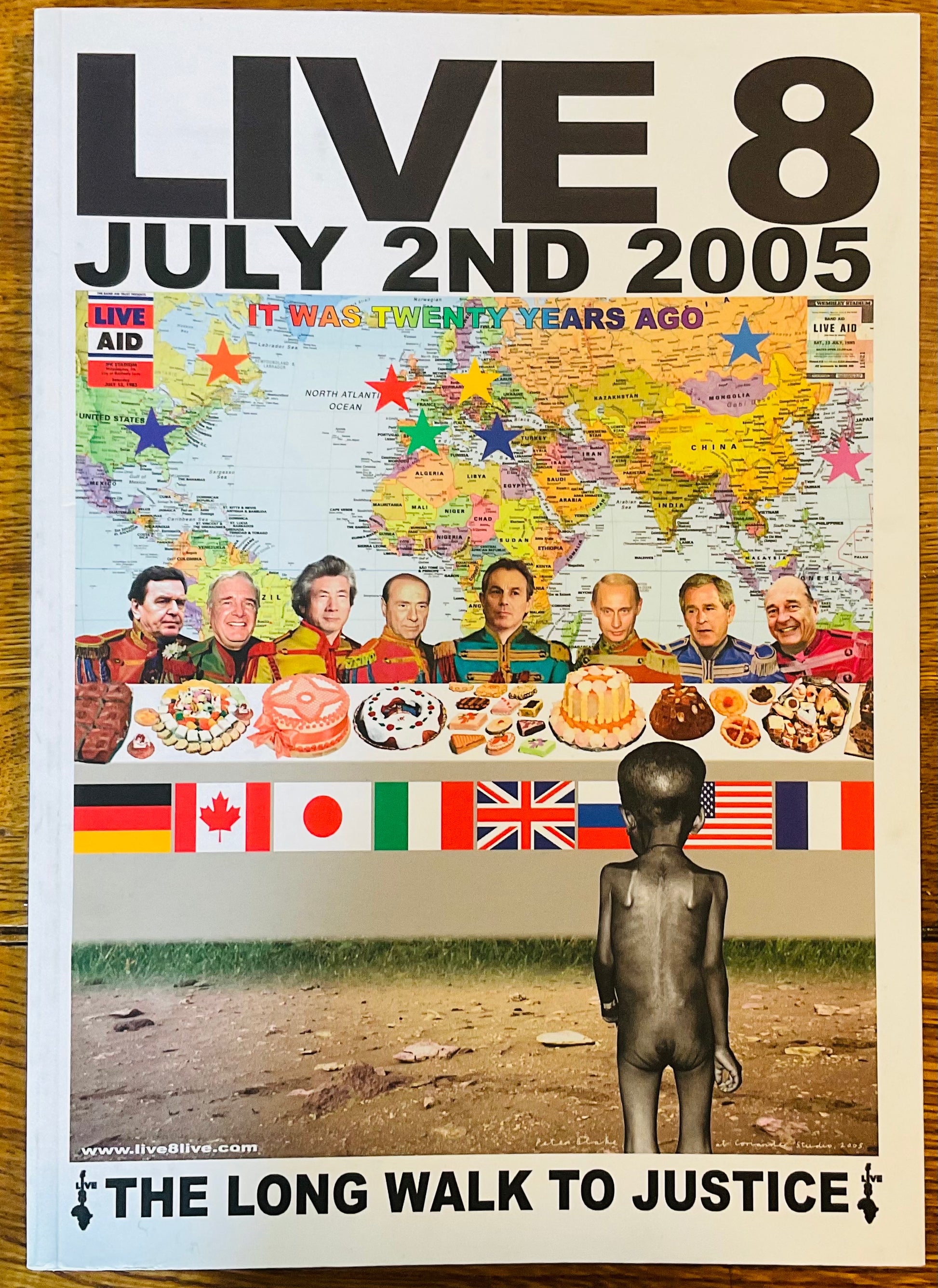 Pink Floyd U2 Live 8 Original Concert Programme Hyde Park London 2nd July 2005